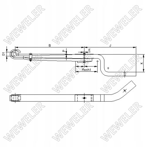 фото №1, Ресора iveco weweler f011t536zl75, o.e. 42540031