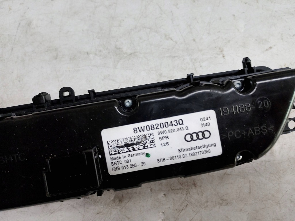 фото №8, Audi панель кондиционера 8w0820043q europa