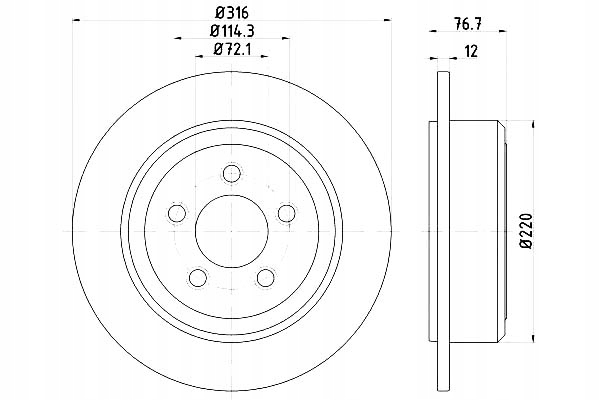 фото №1, Hella pagid тормозные диски тормозные 2szt dodge nitro 2.8