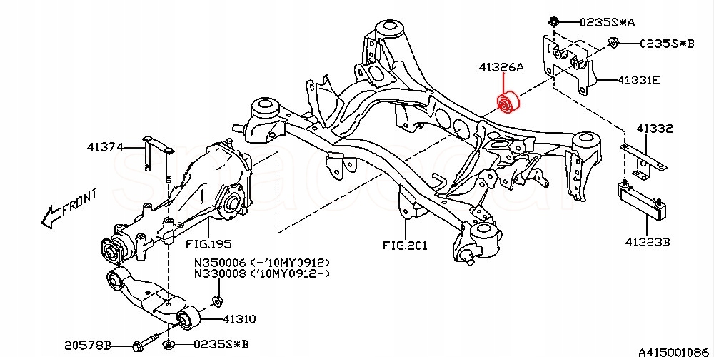 фото №9, Втулка дифференциал w балка задняя impreza sti 2008-2017 wrx/levorg 2015-2017
