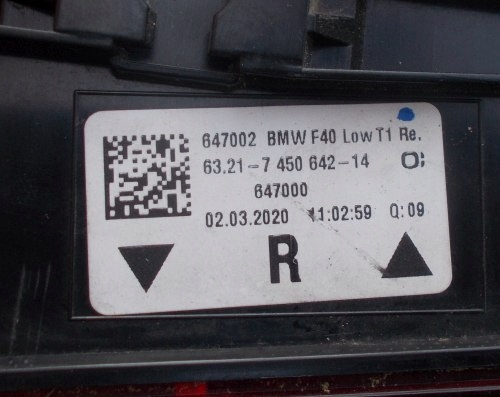 фото №7, Bmw 1 f40 лампа задня права оригінал