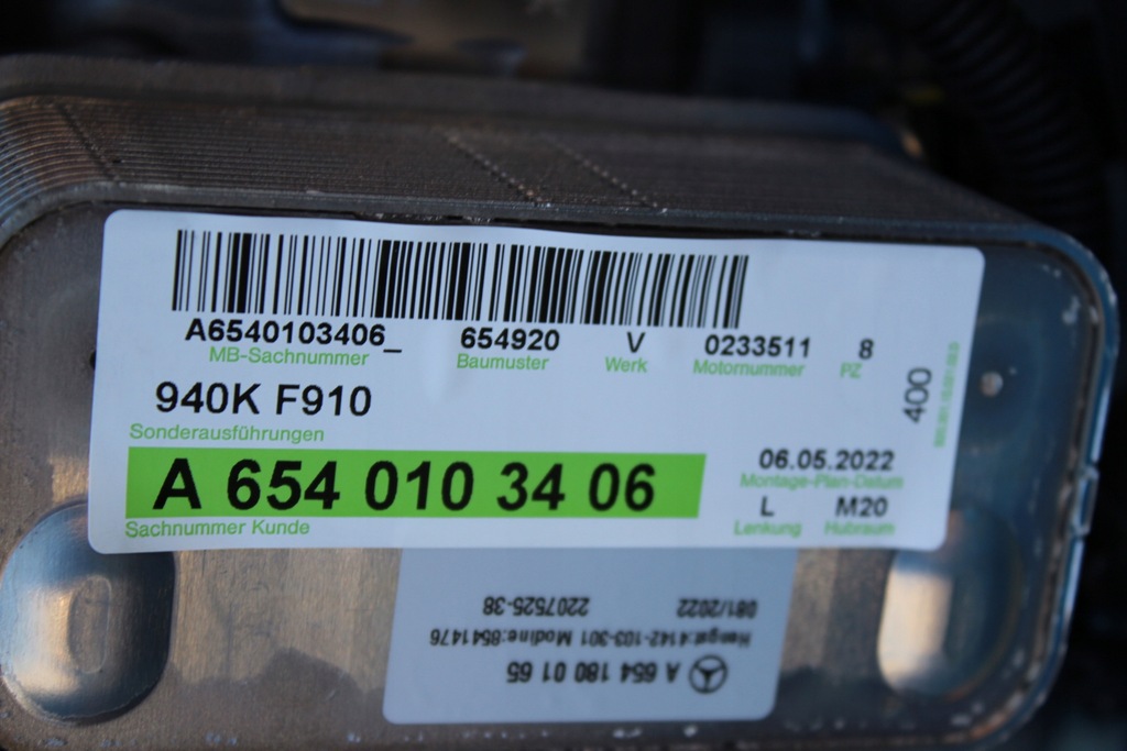 фото №9, Двигатель kompletny mercedes sprinter 910 привод перед a6540103406 / 654920