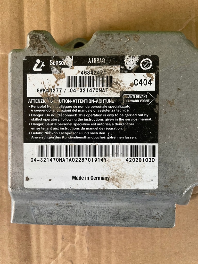 фото №1, Модуль датчик подушка безпеки 46842421 alfa romeo 147 00-10r