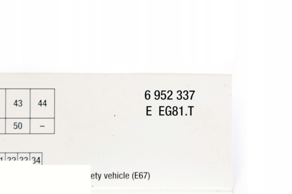 Bmw e65 e66 ключ mapowania запобіжників 6952337 Доставка