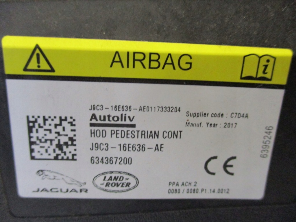 фото №7, Капот jaguar e pace epace подушка безпеки j9c3-16e636-ae