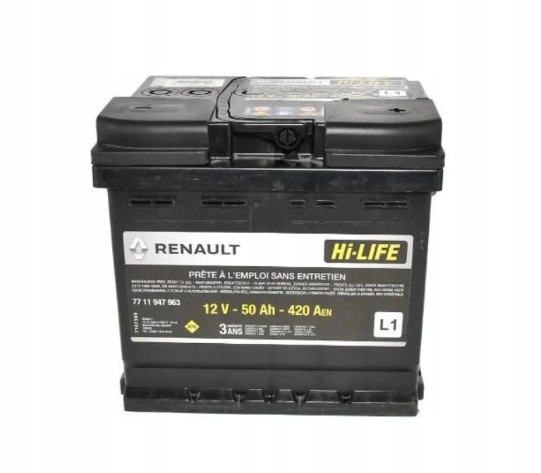 Купить Аккумулятор renault 7711947963 50a 420ah оригинал новый