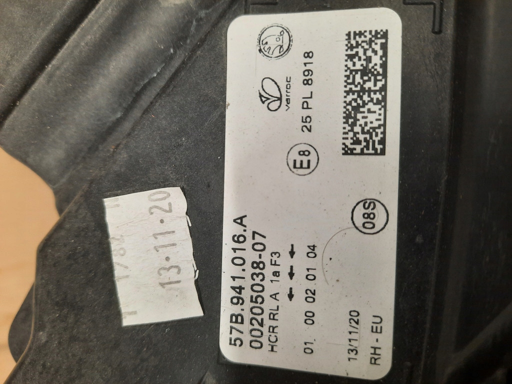 фото №11, Skoda karoq 17- фара правый лампа перед правая 57b941016a