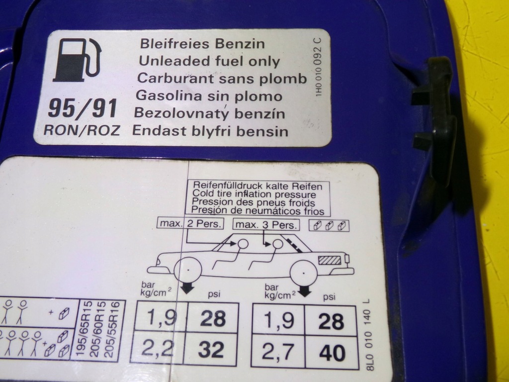 Кришка заливної пального audi a3 8l kod lak: ly5m 1h0010092c nr386 Київ