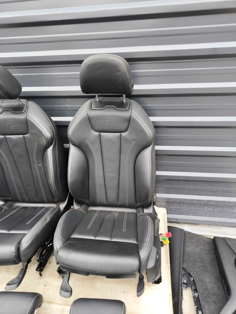 фото №6, Сиденье сиденья кожа комплект s line audi a4 b9 белый nić с подогревом !!!