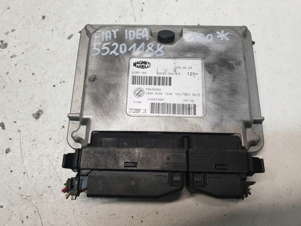 фото №1, Блок управления бортовой компьютер двигателя fiat idea 55201188