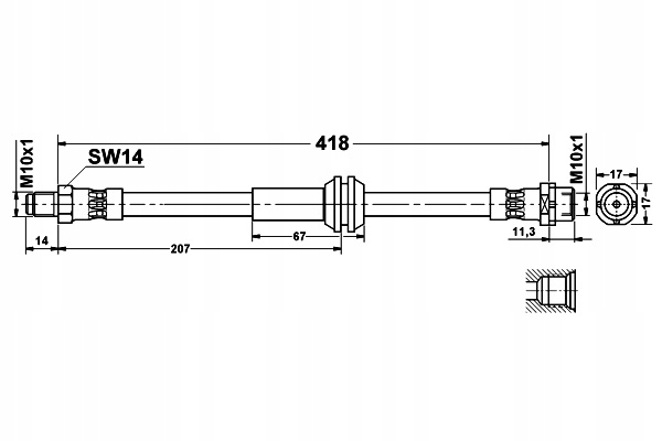 фото №1, Ate 83.7751-0417.3 шланг гальмівний гнучкий
