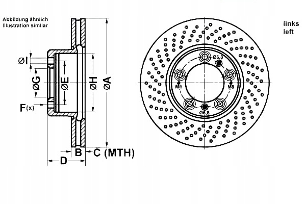 фото №1, Гальмівні диски гальмівні 2szt. porsche 911 911 targa boxst