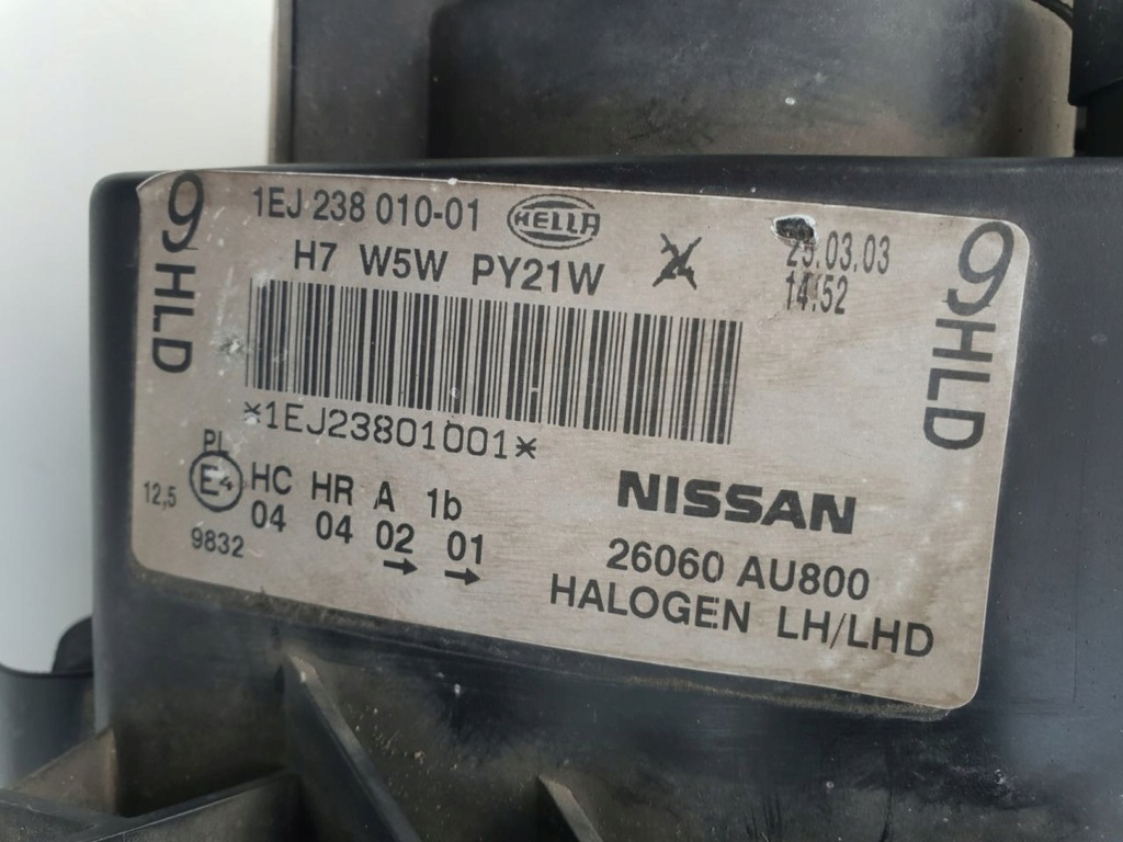 фото №9, Nissan primera p12 02-07 лампа левый перед