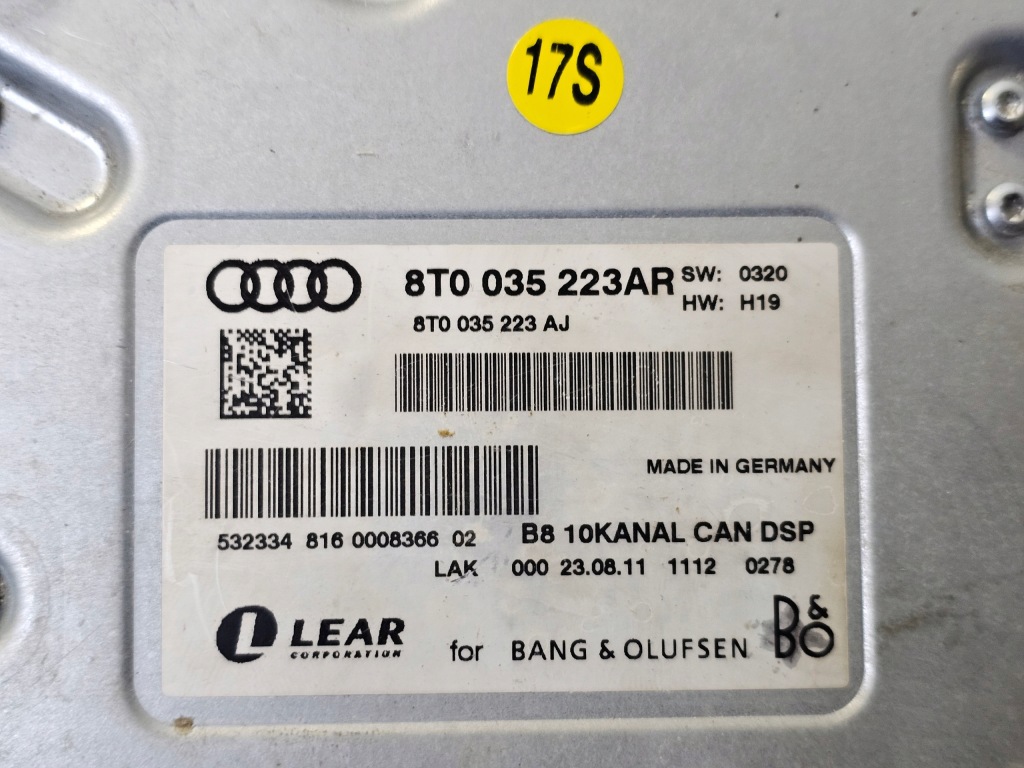 фото №3, Підсилювач радіо bang olufsen audi a4 b8 a5 8t 8t0035223ar