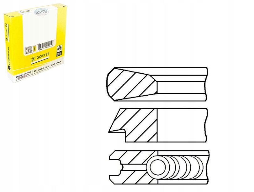 фото №1, 84.45 std 3-2-3 набор колец поршня honda accord v accord vi