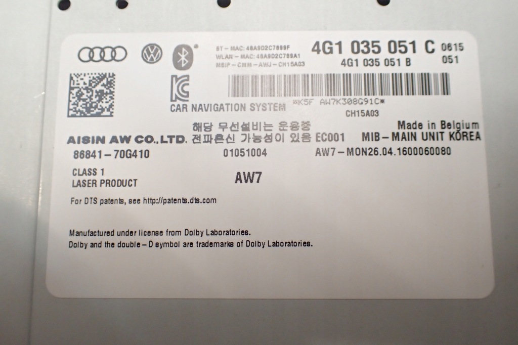 фото №9, ^^ audi a7 4g навигация mmi mib 4g1035051c