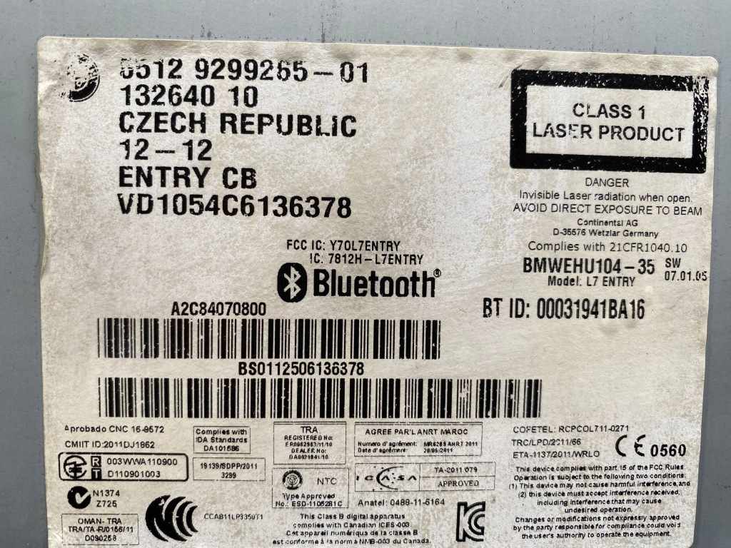 фото №2, Bmw 3 f30 f35 f31 2016 панель / радиопроигрыватель cd/dvd/gps