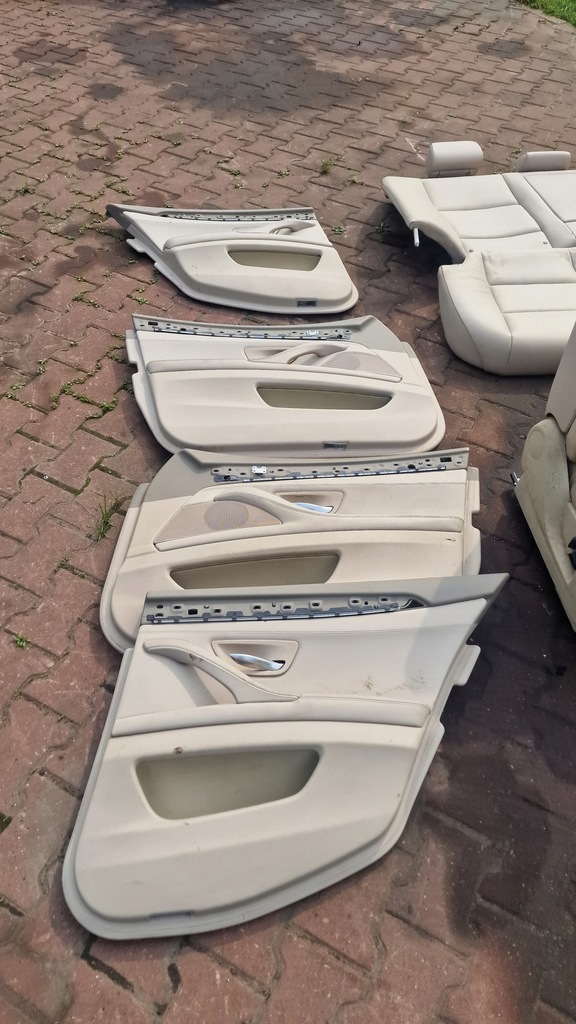 фото №8, Сидіння заднє сидіння обшивки комплект шкіра bmw f10 світлий beż