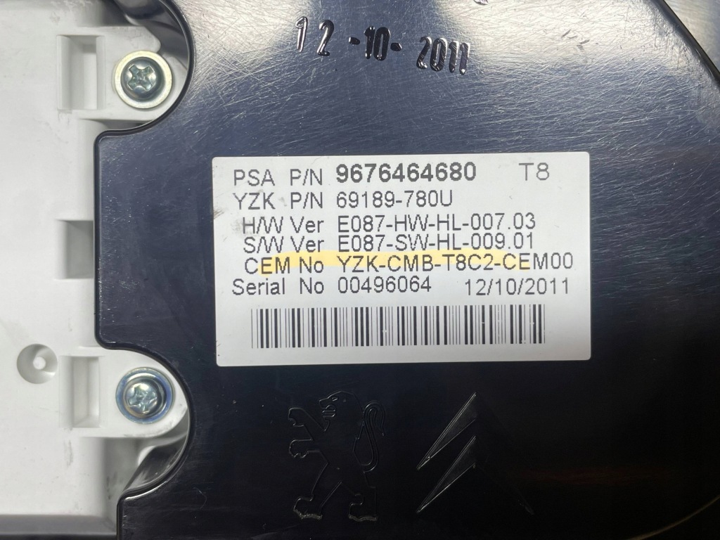 фото №7, Peugeot 3008 i 2009- 9676464680 счетчик приборная панель спидометр