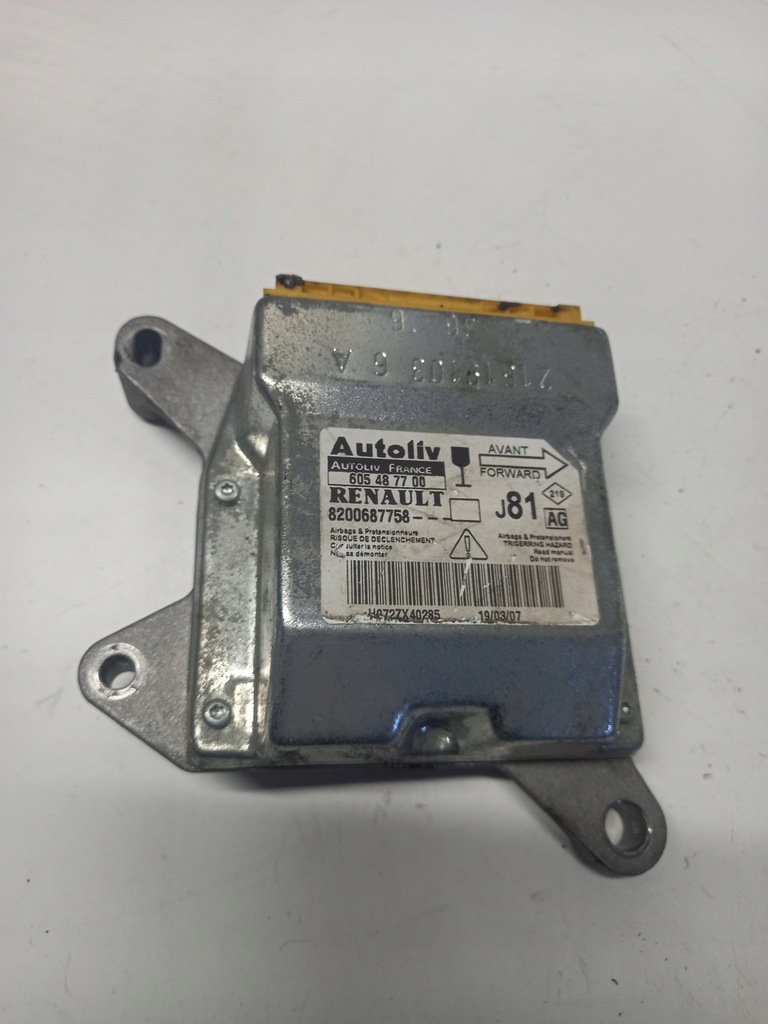фото №3, Модуль датчик подушка безпеки renault espace iv 8200687758