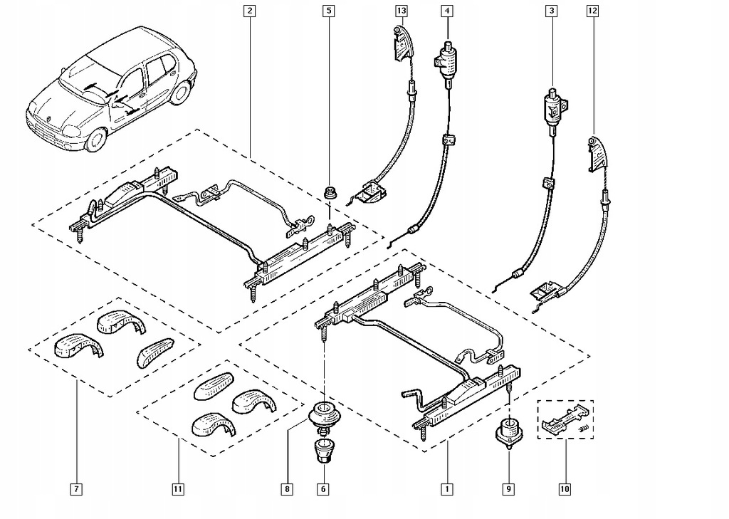 фото №5, Напрямна сидіння renault clio ii 7701206269