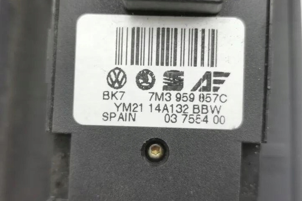 фото №9, Кнопка керування вікон задніх лівих двері vw sharan 7m8, 7m9, 7m6