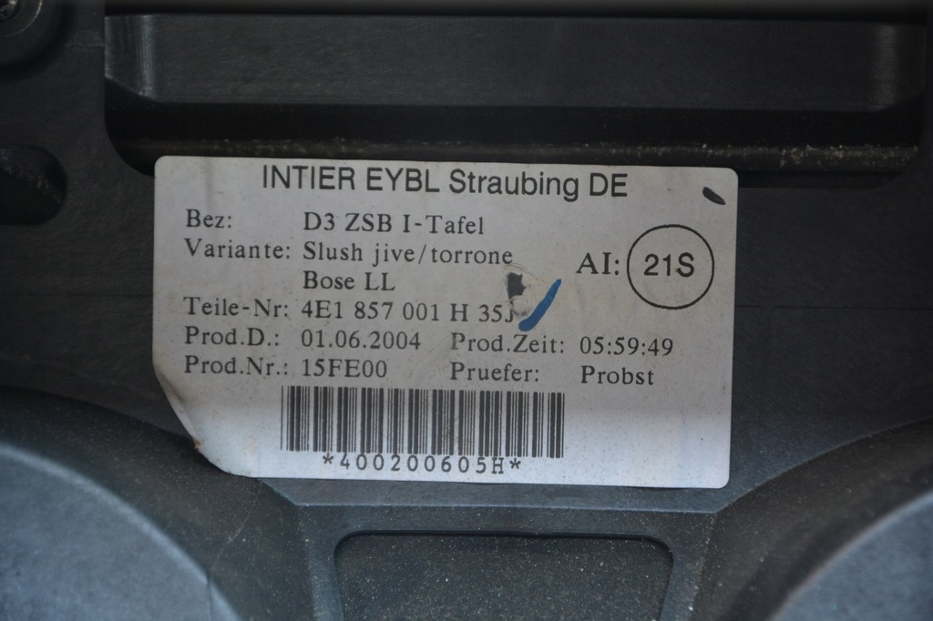 фото №10, Приборная панель приборная консоль audi a8 d3 long 4e1857001h