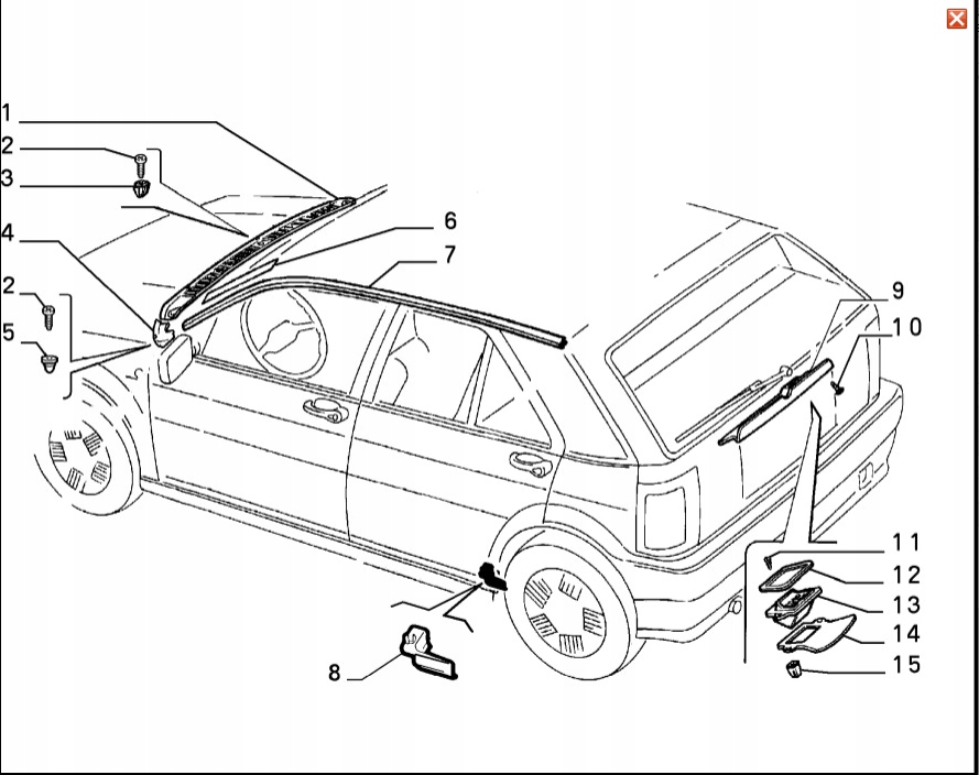 Накладка декоративна fiat tipo 7752087 з aso Доставка