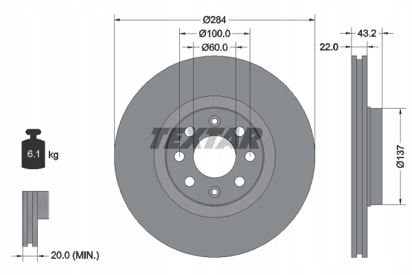 фото №3, Тормозные диски тормозные колодки перед textar fiat punto evo 1.4