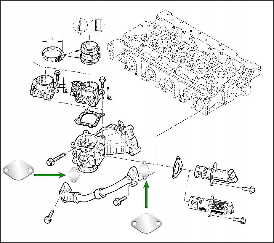 фото №3, Заглушки egr renault espace laguna master 2.2dci