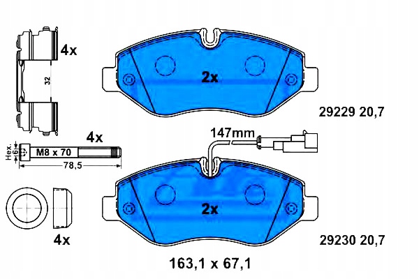 фото №2, Тормозные колодки тормозные rvi maxity nissan cabstar nt400 c + набор водителя #2