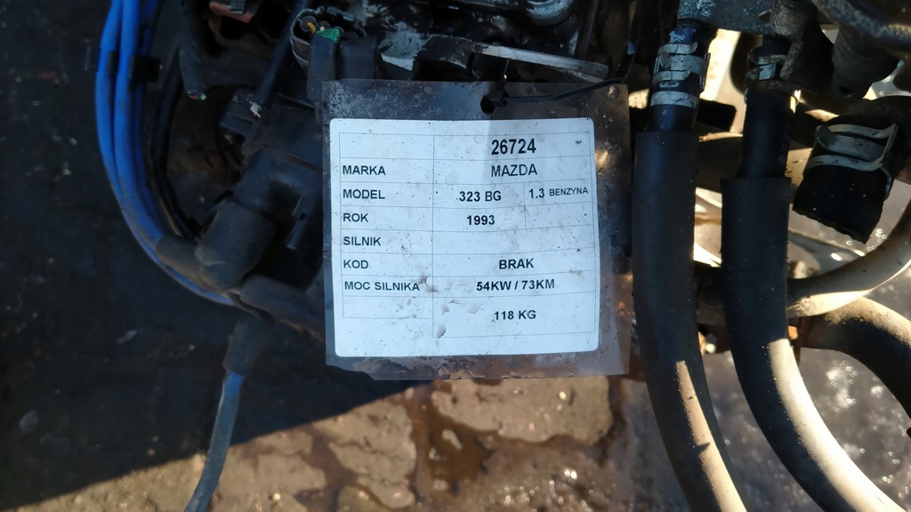 фото №5, Mazda 323 bg двигатель kompletny 1,3b 54kw 73km