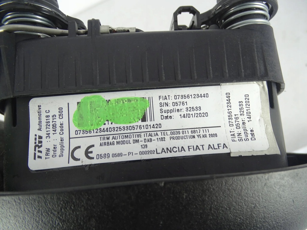 фото №7, Подушка air bag водителя руля fiat panda iii 3 nieregenerowana