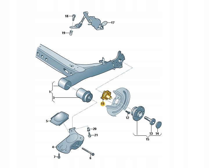 фото №1, Шкворень osi задний seat leon oe: 5q0501117a