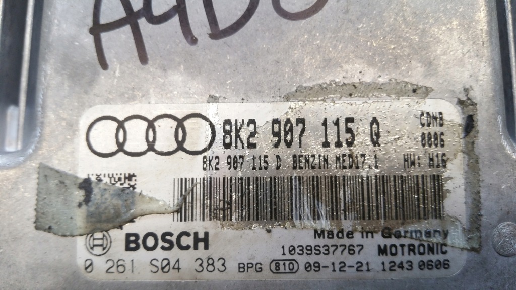 фото №4, Бортовой компьютер двигателя 8k2907115q audi a4 b8