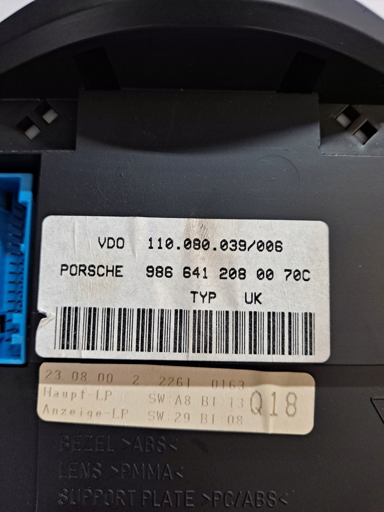 фото №6, Лічильник прилади porsche boxster 986 98664120800