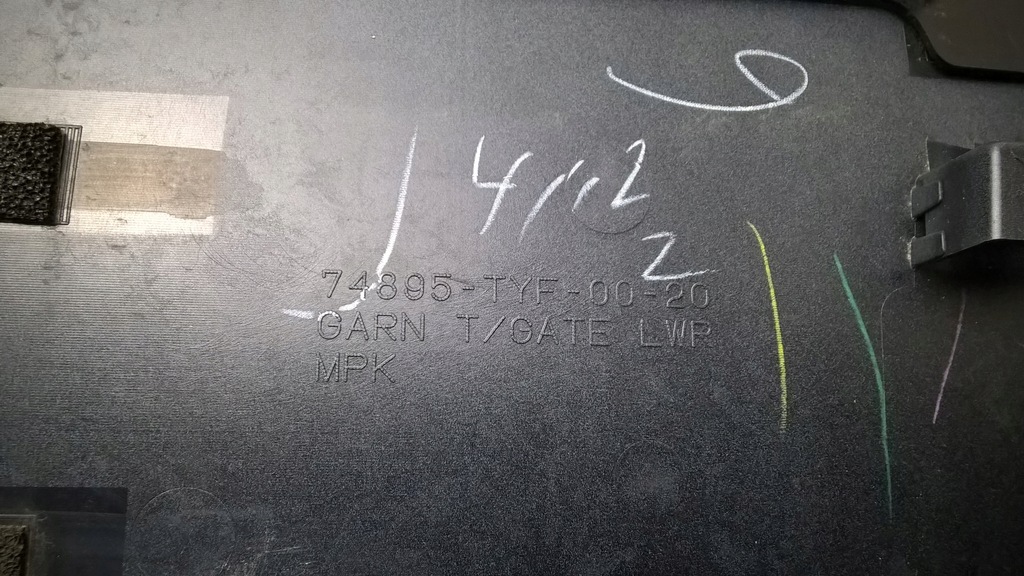 фото №10, Honda e electric 2019-2023 молдинг накладка кришки задня оригінальний номер 74895-tyf-00-20