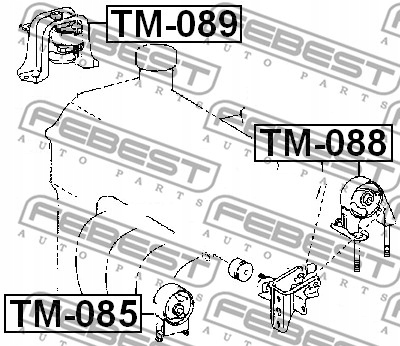фото №3, Подушки безпеки двигуна febest tm-088