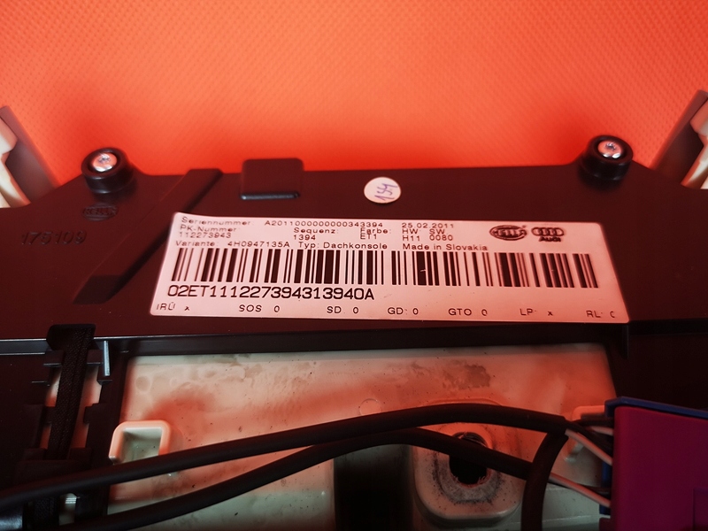 фото №8, Audi a8 4h d4 панель потолочный kompletny led