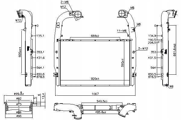 фото №1, Nissens інтеркулер радіатор повітря впускний scania p g r t