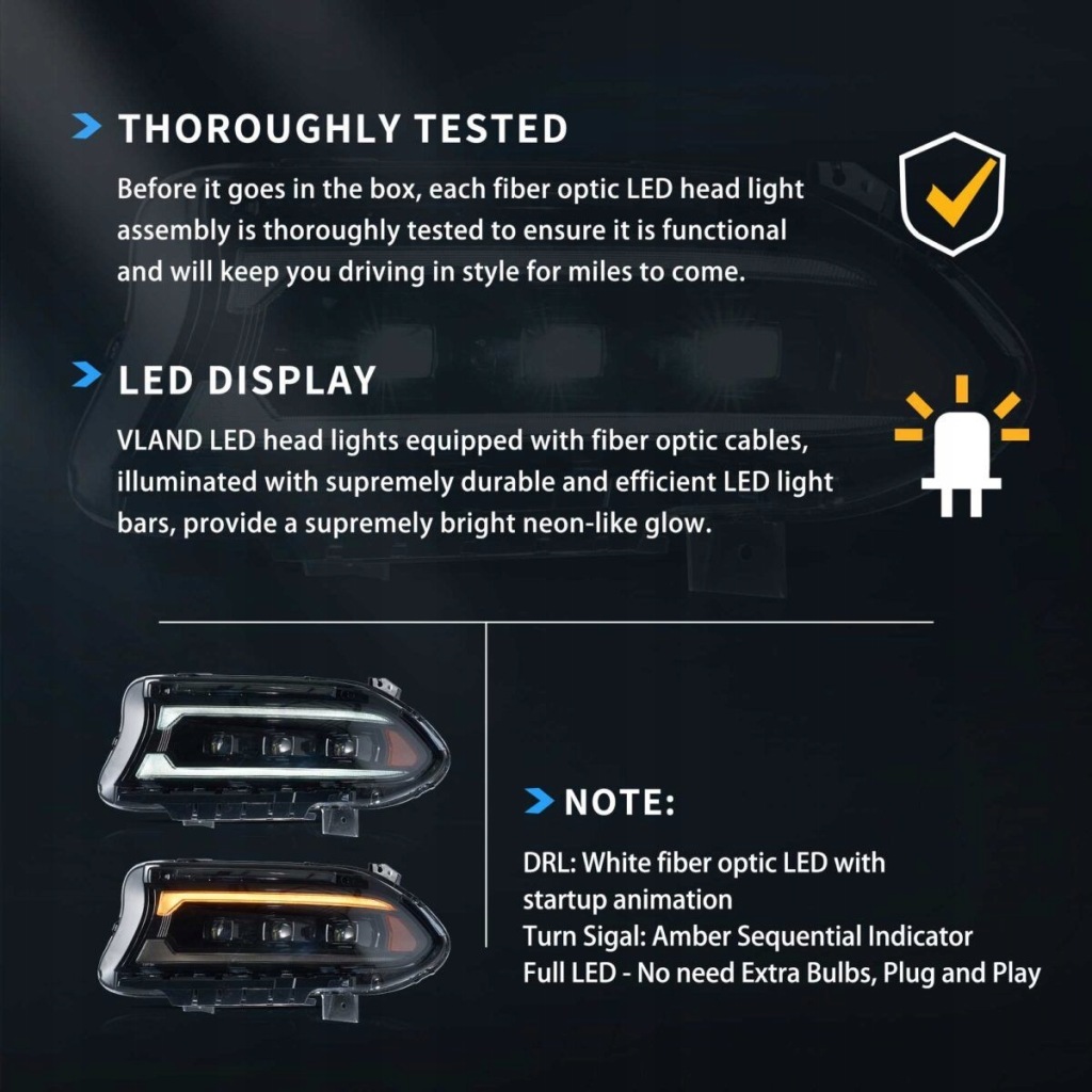 фото №7, Фары би-светодиодный black комплект dodge charger 15-23