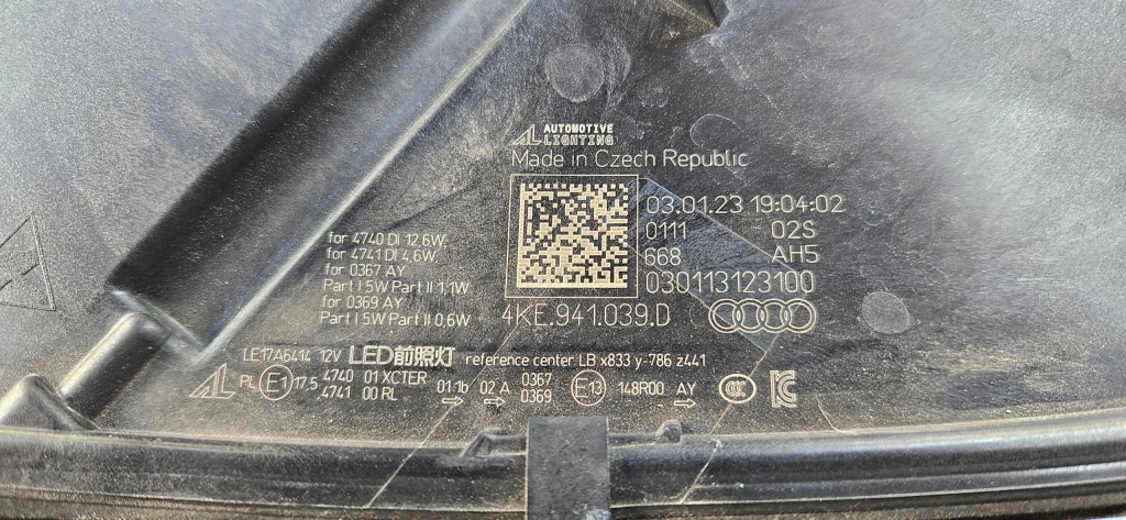 Le ful led audi e-tron 4ke941039d ideał! демонтаж Доставка