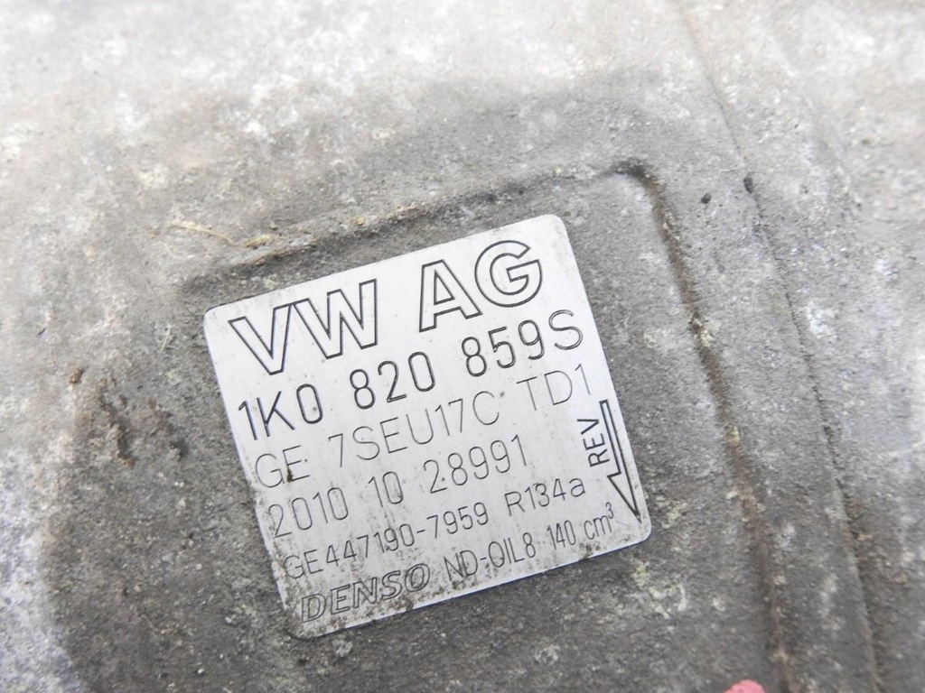 фото №6, Компрессор кондиционера vw golf v plus 1.6 fsi 1k0820859s 7seu17c