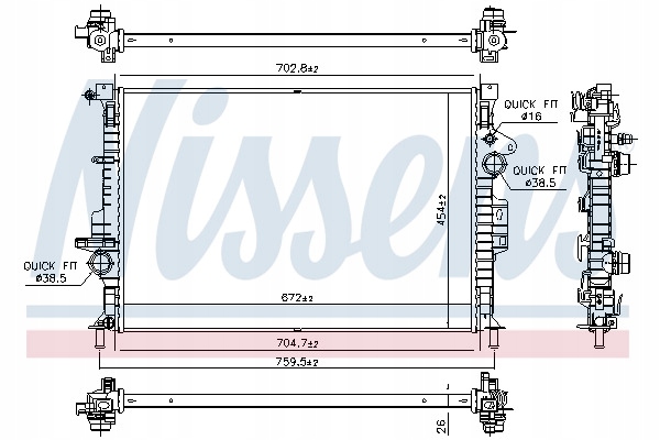 фото №15, Nissens 66864 радіатор, система охолодження двигуна