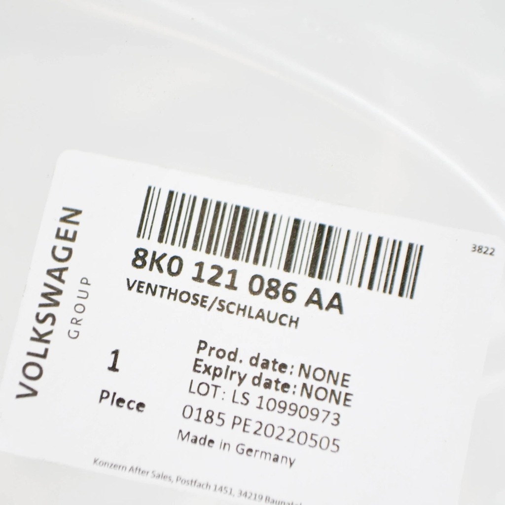 фото №7, Audi a5 sportback 8t двигатель expansion бак vent шланг 8k0121086aa