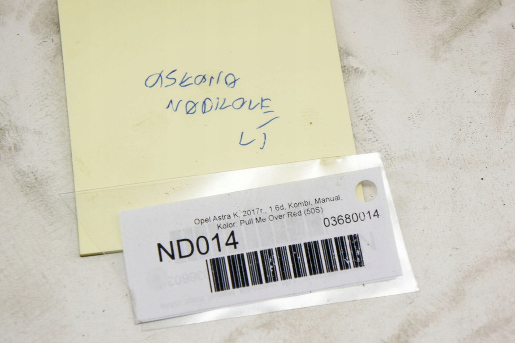 фото №5, Nd014 opel astra k підкрилок лівий задня kombi