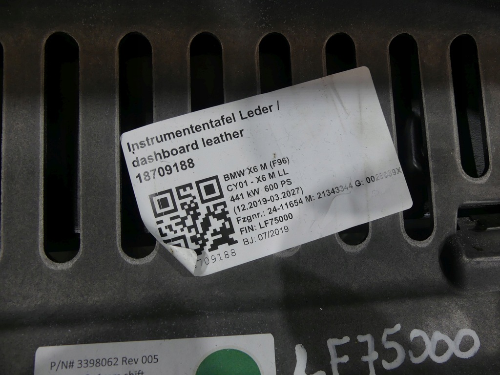 фото №14, Bmw g05 g06 g07 f95 f96 панель приладів приладова консоль sakhir orange merino soft