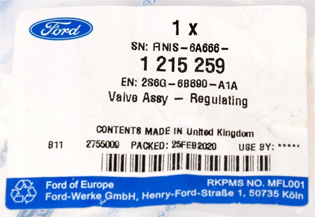 фото №16, Клапан вентиляції коробки колінчастого вала ford fusion