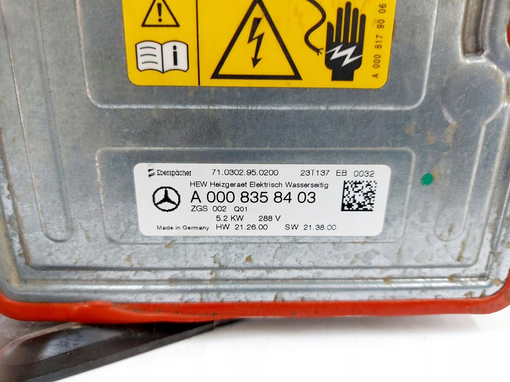 фото №10, Mercedes eqb n243 x243 23r. отопитель нагреватель электрическая a0008358403