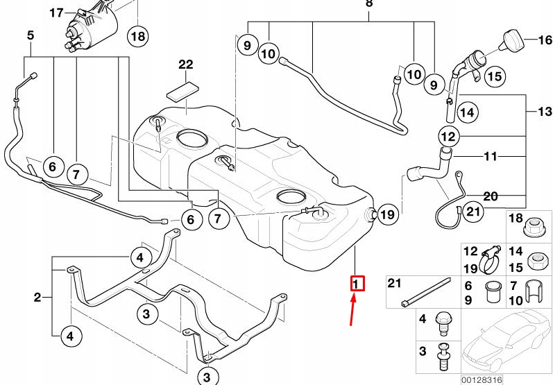 фото №1, Mini cooper r50, r53 fuel бак 16116759959 6759959